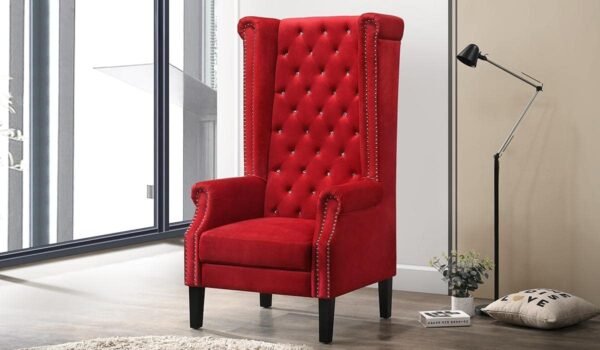 Red Velvet Throne Chair Red Velvet Throne Chair