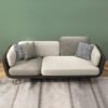 Aurelio Dual-tone Luxury Fabric Sofa 2 Seater