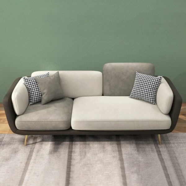 Aurelio Dual-tone Luxury Fabric Sofa 2 Seater
