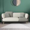 Aurelio Dual-tone Luxury Fabric Sofa 2 Seater