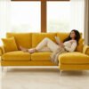 Aurora Mustard Luxe L-shape Sofa Aurora Mustard Luxe L-shape Sofa