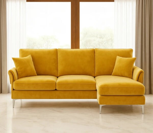 Aurora Mustard Luxe L-shape Sofa Aurora Mustard Luxe L-shape Sofa