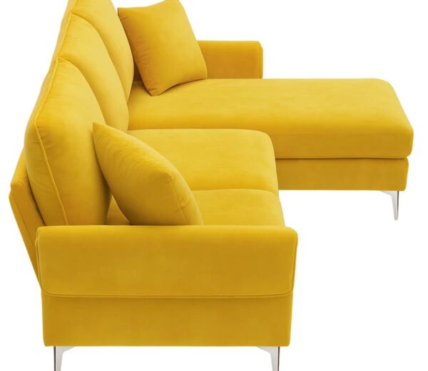 Aurora Mustard Luxe L-shape Sofa Aurora Mustard Luxe L-shape Sofa