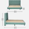 Aurora Tufted Uphoistered Bed With Winged Headboard Aurora Tufted Uphoistered Bed With Winged Headboard