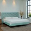 Aurora Tufted Uphoistered Bed With Winged Headboard