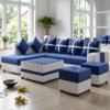 Azure Grid Modular L-shape Sofa
