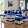Azure Grid Modular L-shape Sofa
