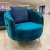 Azure Luxe Velvet Accent Chair