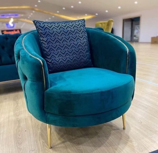 Azure Luxe Velvet Accent Chair