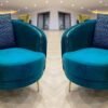 Azure Luxe Velvet Accent Chair
