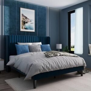 Azaure Royale Vertical Channel Upholstered Bed