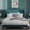Azaure Royale Vertical Channel Upholstered Bed Azaure Royale Vertical Channel Upholstered Bed