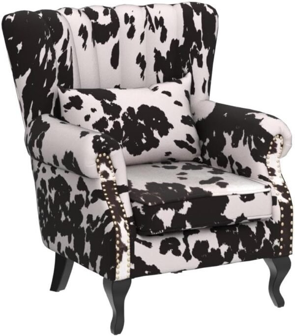 Black And White Wingbck Accent Chair Black And White Wingbck Accent Chair