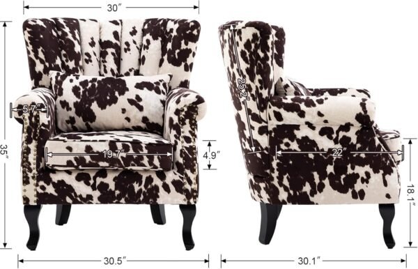 Black And White Wingbck Accent Chair Black And White Wingbck Accent Chair
