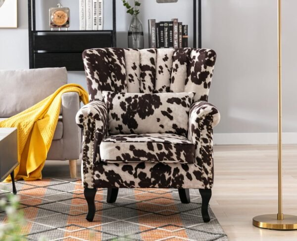 Black And White Wingbck Accent Chair Black And White Wingbck Accent Chair
