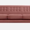 Blush Haven Tufted Fabric 3-seater Sofa