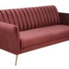 Burgunday Royale Channel-tufted Velvet 3-seater Sofa Burgunday Royale Channel-tufted Velvet 3-seater Sofa
