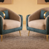 Aura Luxe Dual-tone Accent Chair