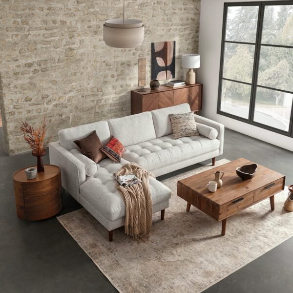 Harper Classic L-shape Chaise Sofa