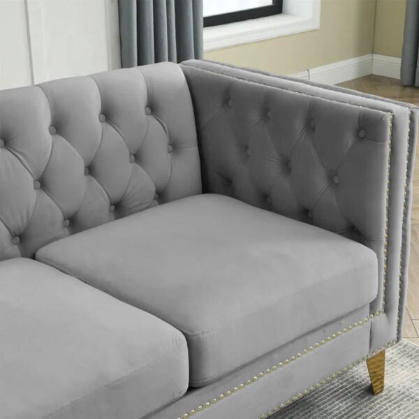 Imperial Grey Chestifield Sectional