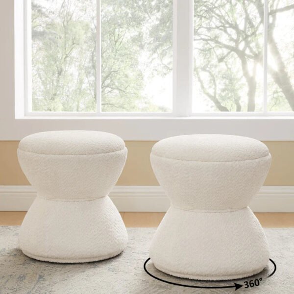 Ivory Orbit 360° Swivel Ottoman Ivory Orbit 360° Swivel Ottoman