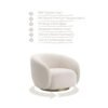 Ivory Orbit Accent Chair