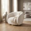 Ivory Orbit Accent Chair