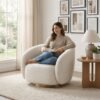 Ivory Orbit Accent Chair
