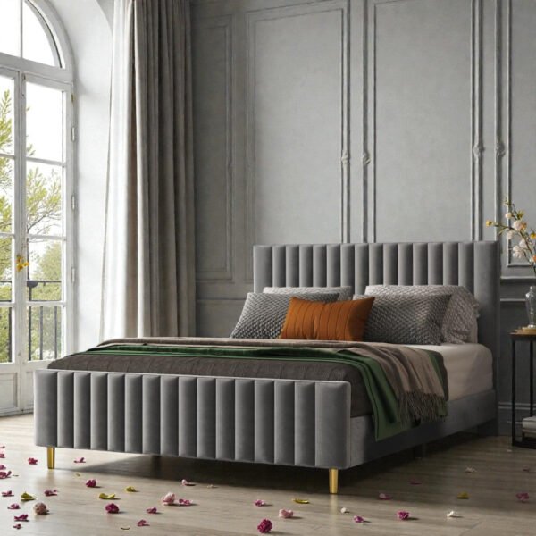Linea Luxe Channel Upholstered Bed Linea Luxe Channel Upholstered Bed