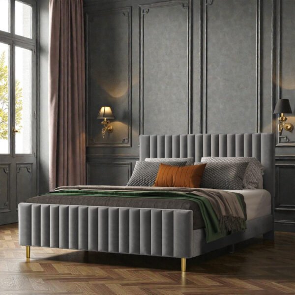 Linea Luxe Channel Upholstered Bed Linea Luxe Channel Upholstered Bed