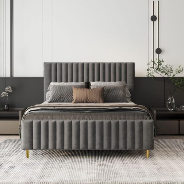 Linea Luxe Channel Upholstered Bed Linea Luxe Channel Upholstered Bed