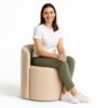 Modern Curved Back Puffy Seat