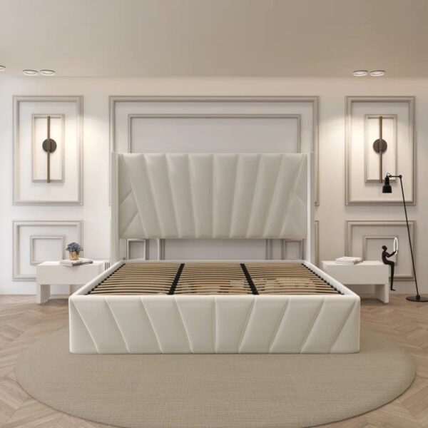 Monaco Geometric Luxe Upholstered Bed