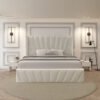 Monaco Geometric Luxe Upholstered Bed