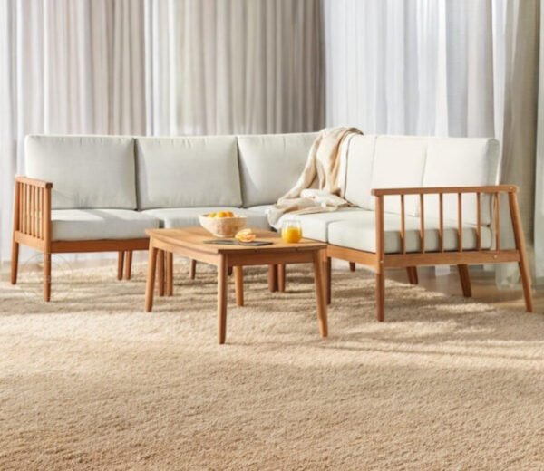 Nordic Haven Wooden Frame Sofa Set Nordic Haven Wooden Frame Sofa Set