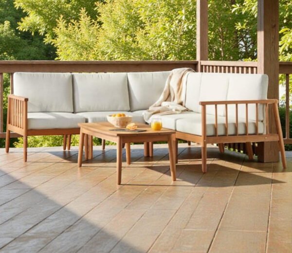 Nordic Haven Wooden Frame Sofa Set Nordic Haven Wooden Frame Sofa Set
