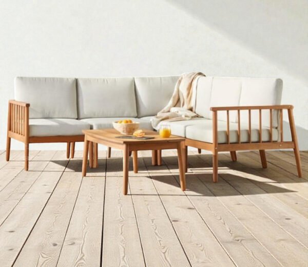 Nordic Haven Wooden Frame Sofa Set Nordic Haven Wooden Frame Sofa Set