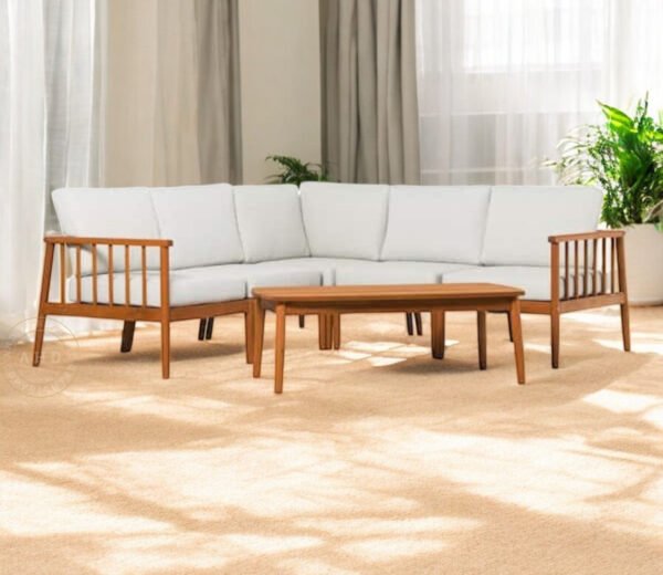 Nordic Haven Wooden Frame Sofa Set Nordic Haven Wooden Frame Sofa Set
