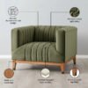 Olive Luxe Channel Tufted Accent Chair Olive Luxe Channel Tufted Accent Chair