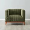 Olive Luxe Channel Tufted Accent Chair Olive Luxe Channel Tufted Accent Chair