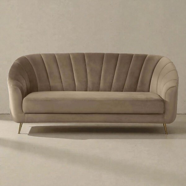 Opal Modern Upholstered Sofa With Metal Legs