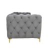 Regal Grey Tufted Upholstered 3-seater Sofa Regal Grey Tufted Upholstered 3-seater Sofa