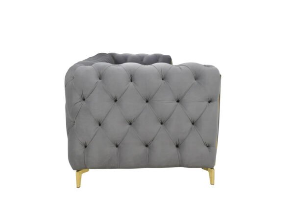 Regal Grey Tufted Upholstered 3-seater Sofa Regal Grey Tufted Upholstered 3-seater Sofa