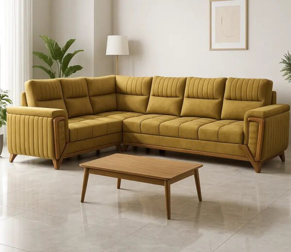 Regal Mustard Comfort L-shape Sofa