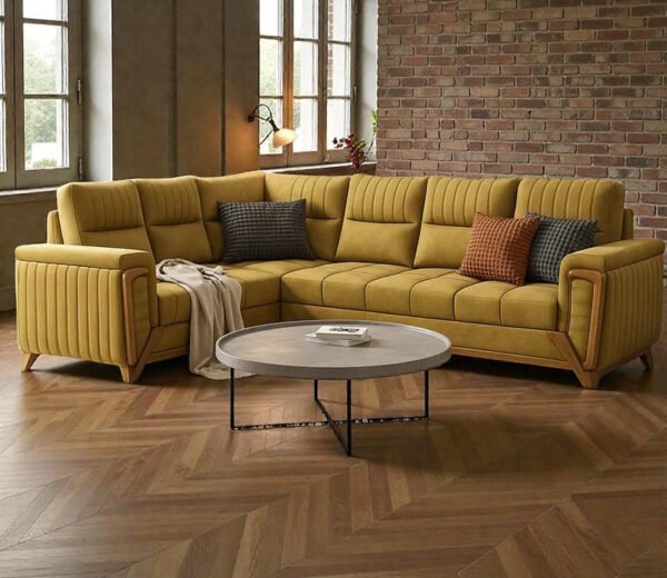 Regal Mustard Comfort L-shape Sofa
