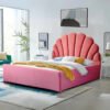 Roselle Shell Luxury Upholstered Bed