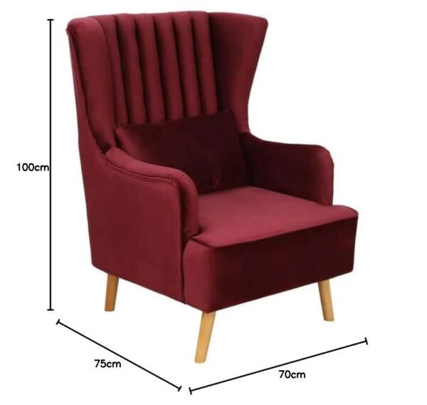Crimson Comfort Wing Chair Set Crimson Comfort Wing Chair Set