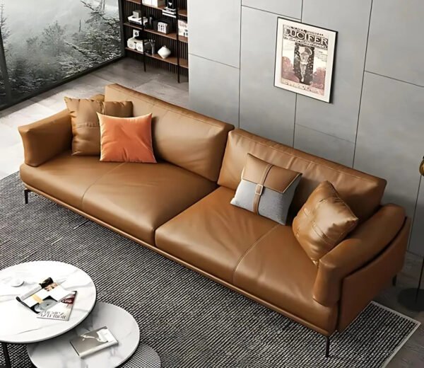 Saddle Luxe Leather L-shape Sofa