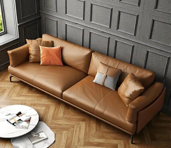 Saddle Luxe Leather L-shape Sofa