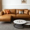 Saddle Luxe Leather L-shape Sofa